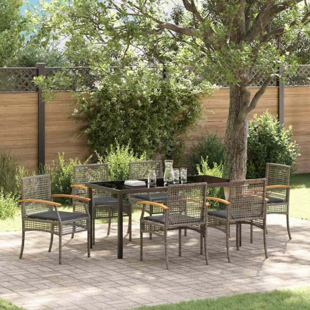 Conjunto de Comedor de Jardín 7 pcs Gris ratán sintético en Sillas de jardín | Comprar online en Foru.es