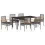 Conjunto de Comedor de Jardín 7 pcs Gris ratán sintético en Sillas de jardín | Comprar online en Foru.es