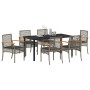 Conjunto de Comedor de Jardín 7 pcs Gris ratán sintético en Sillas de jardín | Comprar online en Foru.es