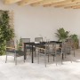 Conjunto de Comedor de Jardín 7 pcs Gris ratán sintético en Sillas de jardín | Comprar online en Foru.es