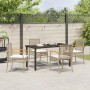Conjunto de Comedor de Jardín 5 pcs Beige ratán sintético en Sillas de jardín | Comprar online en Foru.es