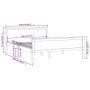 Estructura de cama madera maciza pino marrón miel 160x200 cm de vidaXL, Camas y somieres - Ref: Foro24-322192, Precio: 133,67...
