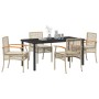 Conjunto de Comedor de Jardín 5 pcs Beige ratán sintético en Sillas de jardín | Comprar online en Foru.es