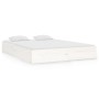 Estructura de cama doble pequeña madera maciza blanca 120x190cm de vidaXL, Camas y somieres - Ref: Foro24-820073, Precio: 115...