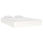 Estructura de cama doble pequeña madera maciza blanca 120x190cm de vidaXL, Camas y somieres - Ref: Foro24-820073, Precio: 115...