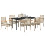Conjunto de Comedor de Jardín 7 pcs Beige ratán sintético en Sillas de jardín | Comprar online en Foru.es