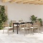 Conjunto de Comedor de Jardín 7 pcs Beige ratán sintético en Sillas de jardín | Comprar online en Foru.es