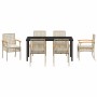 Conjunto de Comedor de Jardín 7 pcs Beige ratán sintético en Sillas de jardín | Comprar online en Foru.es