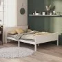 Solid white pine wood bed frame 160x200 cm by vidaXL, Beds and slatted bases - Ref: Foro24-322185, Price: 208,37 €, Discount: %