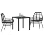 Conjunto de Comedor de Jardín 3 pcs Negro ratán sintético en Sillas de jardín | Comprar online en Foru.es