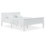 Estructura de cama de madera maciza de pino blanco 160x200 cm de vidaXL, Camas y somieres - Ref: Foro24-322185, Precio: 211,6...