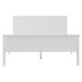 Estructura de cama de madera maciza de pino blanco 160x200 cm de vidaXL, Camas y somieres - Ref: Foro24-322185, Precio: 211,6...