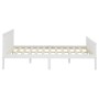 Estructura de cama de madera maciza de pino blanco 160x200 cm de vidaXL, Camas y somieres - Ref: Foro24-322185, Precio: 211,6...