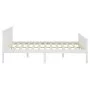 Solid white pine wood bed frame 160x200 cm by vidaXL, Beds and slatted bases - Ref: Foro24-322185, Price: 208,37 €, Discount: %