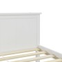 Estructura de cama de madera maciza de pino blanco 160x200 cm de vidaXL, Camas y somieres - Ref: Foro24-322185, Precio: 211,6...