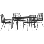 Conjunto de Comedor de Jardín 5 pcs Negro ratán sintético en Sillas de jardín | Comprar online en Foru.es