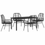 Conjunto de Comedor de Jardín 5 pcs Negro ratán sintético en Sillas de jardín | Comprar online en Foru.es