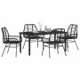 Conjunto de Comedor de Jardín 5 pcs Negro ratán sintético en Sillas de jardín | Comprar online en Foru.es