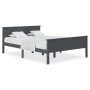 Estructura de cama madera maciza de pino gris 140x200 cm de vidaXL, Camas y somieres - Ref: Foro24-322205, Precio: 161,97 €, ...