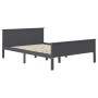 Estructura de cama madera maciza de pino gris 140x200 cm de vidaXL, Camas y somieres - Ref: Foro24-322205, Precio: 161,97 €, ...