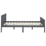 Estructura de cama madera maciza de pino gris 140x200 cm de vidaXL, Camas y somieres - Ref: Foro24-322205, Precio: 161,97 €, ...