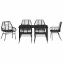 Conjunto de Comedor de Jardín 7 pcs Negro ratán sintético en Sillas de jardín | Comprar online en Foru.es