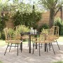 Conjunto de Comedor de Jardín 5 pcs Marrón ratán sintético en Sillas de jardín | Comprar online en Foru.es