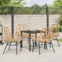 Conjunto de Comedor de Jardín 5 pcs Marrón ratán sintético en Sillas de jardín | Comprar online en Foru.es