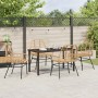 Conjunto de Comedor de Jardín 5 pcs Marrón ratán sintético en Sillas de jardín | Comprar online en Foru.es