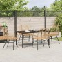 Conjunto de Comedor de Jardín 5 pcs Marrón ratán sintético en Sillas de jardín | Comprar online en Foru.es
