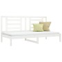 Sofá cama madera maciza de pino blanco 90x200 cm de vidaXL, Camas y somieres - Ref: Foro24-3108057, Precio: 124,34 €, Descuen...