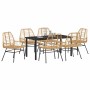 Conjunto de Comedor de Jardín 7 pcs Marrón ratán sintético en Sillas de jardín | Comprar online en Foru.es