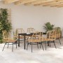 Conjunto de Comedor de Jardín 7 pcs Marrón ratán sintético en Sillas de jardín | Comprar online en Foru.es