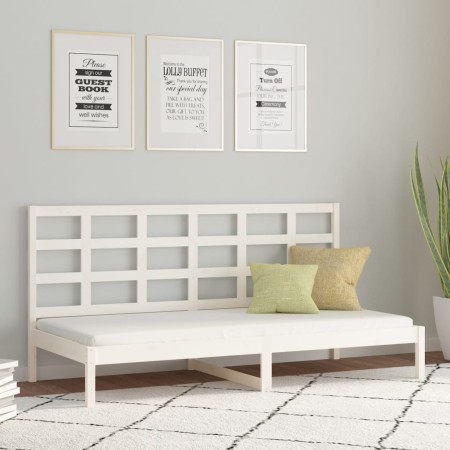 Sofá cama madera maciza de pino blanco 80x200 cm de vidaXL, Camas y somieres - Ref: Foro24-3108208, Precio: 134,87 €, Descuen...