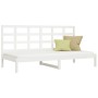 Sofá cama madera maciza de pino blanco 80x200 cm de vidaXL, Camas y somieres - Ref: Foro24-3108208, Precio: 134,87 €, Descuen...