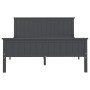 Estructura de cama de madera maciza de pino gris 160x200 cm de vidaXL, Camas y somieres - Ref: Foro24-322206, Precio: 158,95 ...