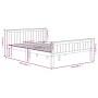 Estructura de cama de madera maciza de pino gris 160x200 cm de vidaXL, Camas y somieres - Ref: Foro24-322206, Precio: 158,95 ...
