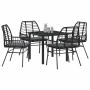 Conjunto de Comedor de Jardín 5 pcs Negro ratán sintético en Sillas de jardín | Comprar online en Foru.es