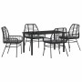 Conjunto de Comedor de Jardín 5 pcs Negro ratán sintético en Sillas de jardín | Comprar online en Foru.es