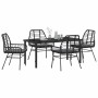 Conjunto de Comedor de Jardín 5 pcs Negro ratán sintético en Sillas de jardín | Comprar online en Foru.es