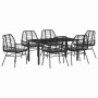 Conjunto de Comedor de Jardín 7 pcs Negro ratán sintético en Sillas de jardín | Comprar online en Foru.es