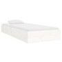 Estructura de cama madera maciza individual blanco 75x190 cm de vidaXL, Camas y somieres - Ref: Foro24-820063, Precio: 87,91 ...