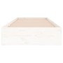 Estructura de cama madera maciza individual blanco 75x190 cm de vidaXL, Camas y somieres - Ref: Foro24-820063, Precio: 87,91 ...