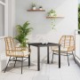 Conjunto de Comedor de Jardín 3 pcs Marrón ratán sintético en Sillas de jardín | Comprar online en Foru.es