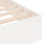 Estructura de cama madera maciza individual blanco 75x190 cm de vidaXL, Camas y somieres - Ref: Foro24-820063, Precio: 87,91 ...