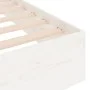White single solid wood bed frame 75x190 cm by vidaXL, Beds and slatted bases - Ref: Foro24-820063, Price: 86,78 €, Discount: %