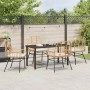 Conjunto de Comedor de Jardín 5 pcs Marrón ratán sintético en Sillas de jardín | Comprar online en Foru.es