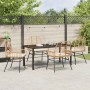 Conjunto de Comedor de Jardín 5 pcs Marrón ratán sintético en Sillas de jardín | Comprar online en Foru.es