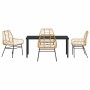 Conjunto de Comedor de Jardín 5 pcs Marrón ratán sintético en Sillas de jardín | Comprar online en Foru.es