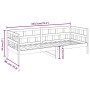 Sofá cama madera maciza de pino 90x190 cm de vidaXL, Camas y somieres - Ref: Foro24-820217, Precio: 121,04 €, Descuento: %